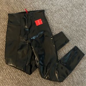 NWT Spanx Faux Patent Leather Leggings